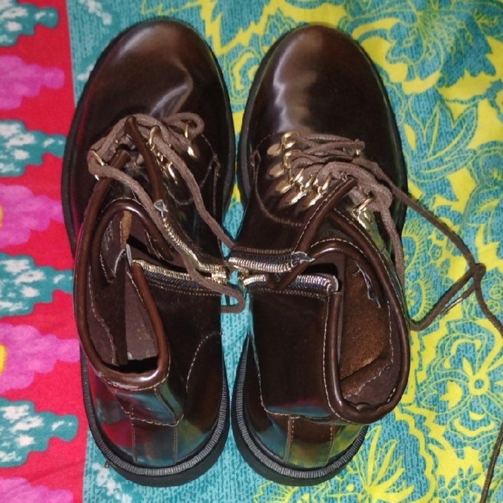 Brown Leather Women's Sneakers